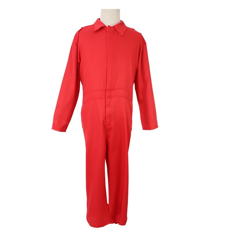 จัมพ์สูทคอสเพลย์สีแดงสำหรับAmerican Horror Story US สวมได้ทั้งชายและหญิง เหมาะสำหรับการแต่งตัวในเทศก