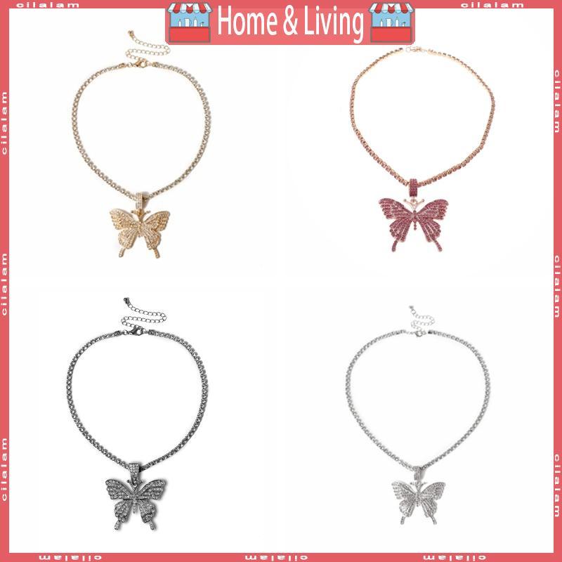 CI Fully Iced Out Crystal Pave สําหรับสร้อยคอผีเสื้อ 3D สําหรับจี้ผีเสื้อ Nec
