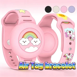 สายรัดข้อมือเด็กAirtag เคสป้องกันสร้อยข้อมือ gps วัสดุซิลิโคนกันน้ำ สำหรับเด็ก3-10ขวบ