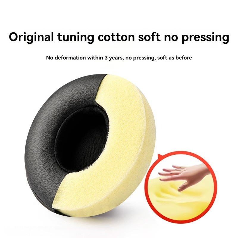 เหมาะสำหรับ Beats Solo3 Generation Earmuff Magic Voice Solo2 Earpads หูฟังไร้สายผ้าฝ้ายไร้สายเปลี่ยนอุปกรณ์เสริม - รูปที่ 2