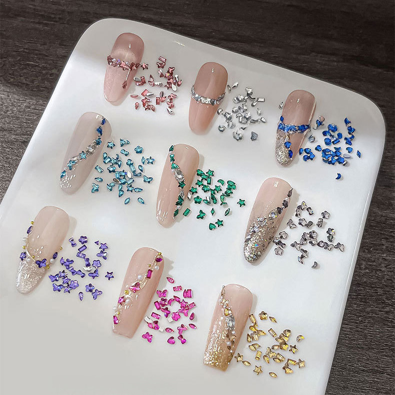 อะไหล่เรซิ่นติดเล็บ คละลายคละสี 24 ช่อง | ดาว หัวใจ ผีเสื้อ ดอกไม้ - รูปที่ 5