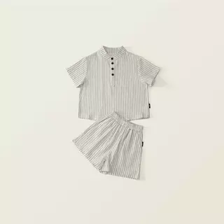 Hania kids พร้อมส่ง - ชุดเซต 2 ชิ้น ลายทาง มินิมอล เสื้อกางเกง ใส่สบาย - K5125796
