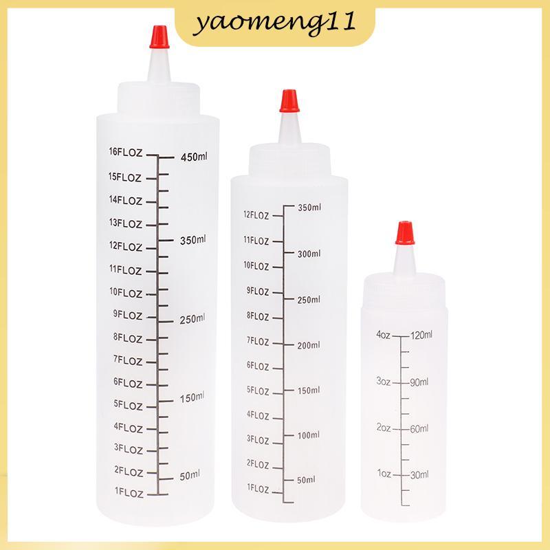YM 120/350/450ml พลาสติกเข็ม-จมูกขนาดขวดบีบ Squeezable ขวดรั่วสําหรับห้องครัวสลัดซอสบีบขวด TH