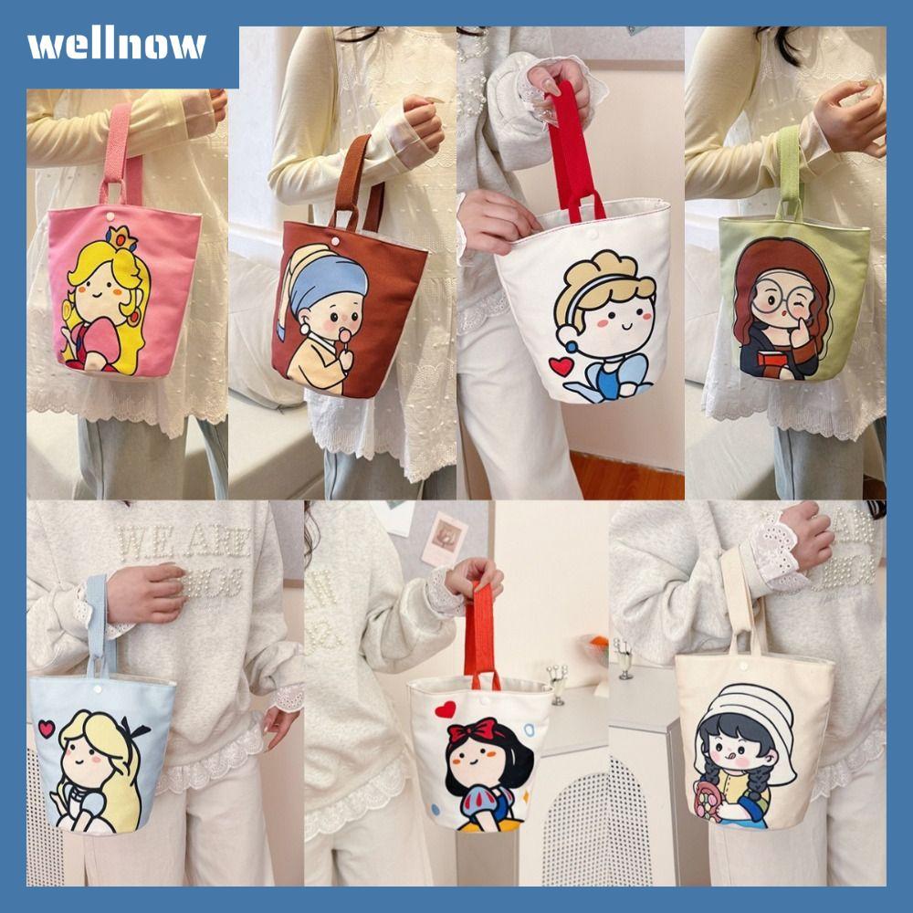 WELLNOW กระเป๋าโท้ท ผ้าแคนวาสมากกว่าหนึ่งสี ความจุมาก เหมาะสำหรับผู้หญิงพกพาในทุกวัน