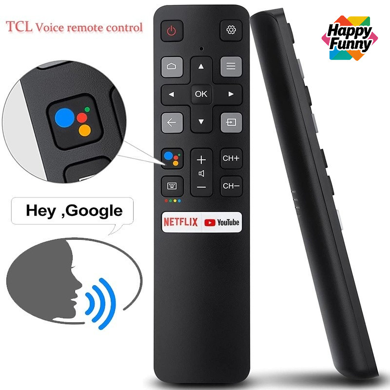 รีโมท TCL Netflix YouTube รีโมททีวี รีโมทเครื่องหมาย TCL รีโมทควบคุมเสียง อะไหล่รีโมททีวี รีโมทกดง่า