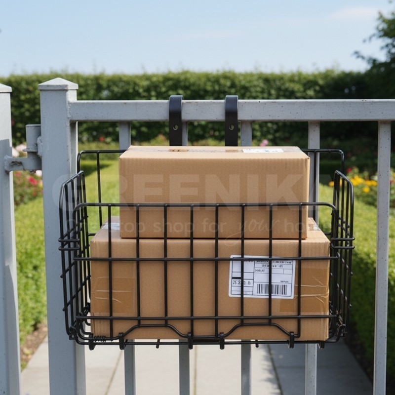 ตะกร้าแขวนขนาดใหญ่ พับได้ จะใช้ติดหน้าบ้านไว้รับพัสดุ แข็งแรง ดูดีและ รับน้ำหนัก 50กก - รูปที่ 7