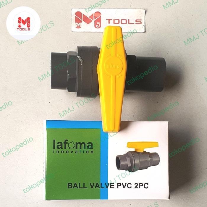 LAFUMA 1/2" บอลวาล์ว PVC รุ่นไต้หวัน - LAFUMA วาล์วหยุด PVC ธรรมดา