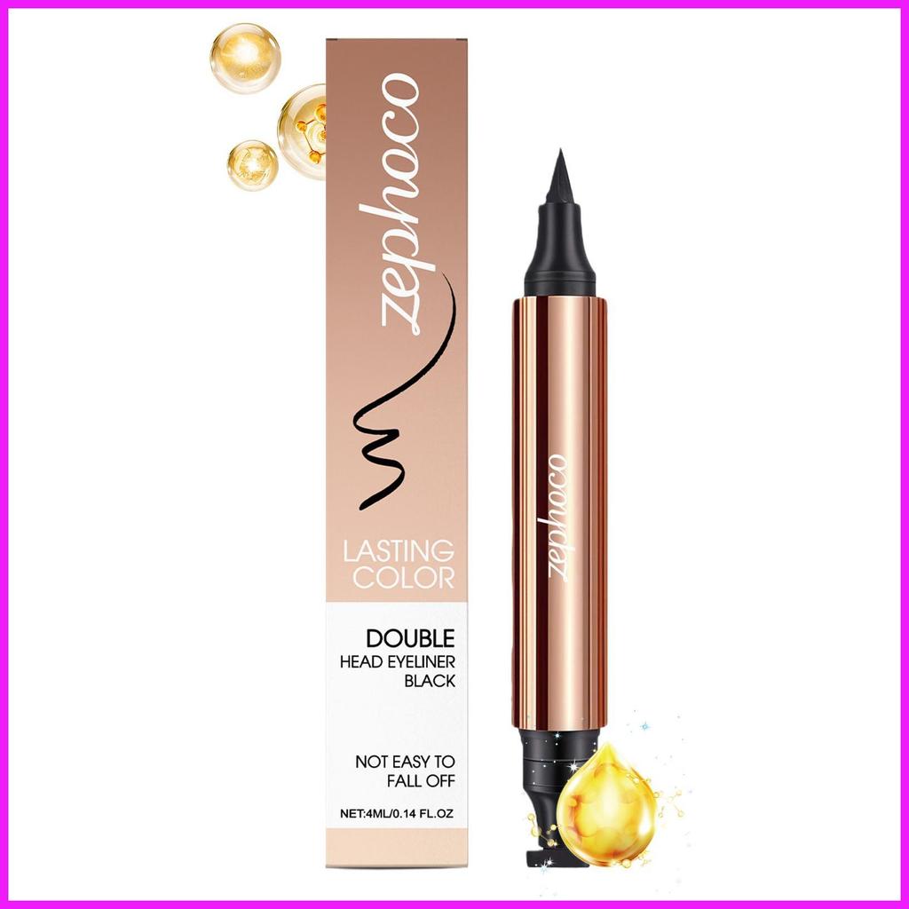 ดินสอ Eye Liner กันน้ํา Smudge-Proof Face Stamp Double-Ended Eye Liner สําหรับมืออาชีพเริ่มต้นแต่งหน