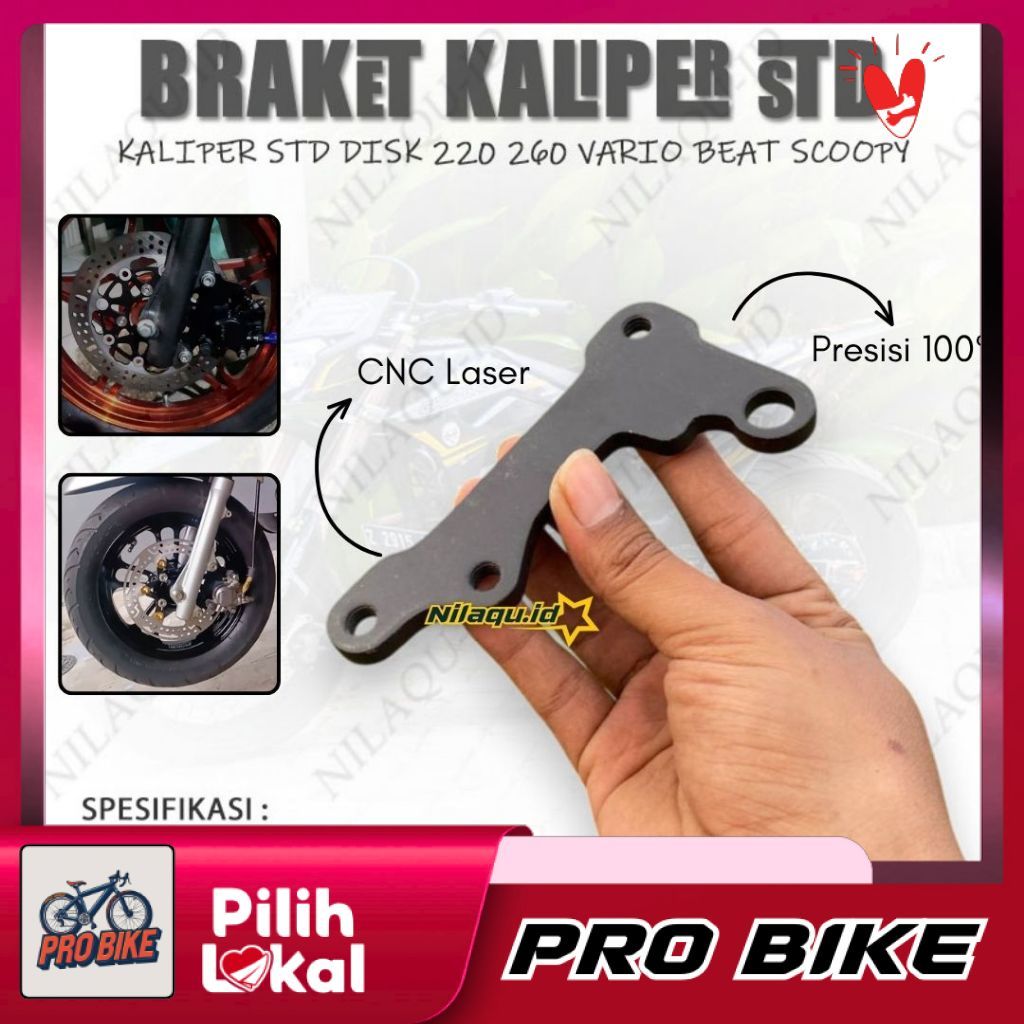 [จัดส่งทันที] Nissin Caliper Bracket Beat Vario 1P Disc 220 260mm Nissin Standard Caliper 1 ลูกสูบ V