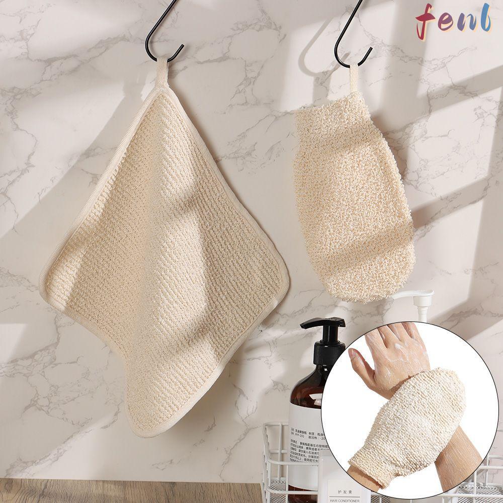 FENL ถุงมืออาบน้ําทนทานทําความสะอาดผิวเรียบเนียนแบบพกพา Extreme Comfort Shower Scrubber