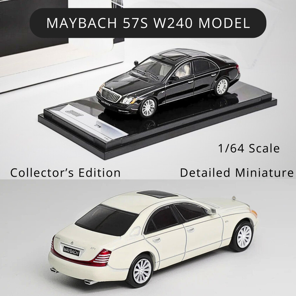 1/64 Dct Shadow Maybach 57s 62 Mercedes Benz w240 Daimler หรูหรา Diecast ของเล่นตกแต่ง Mainan Kereta