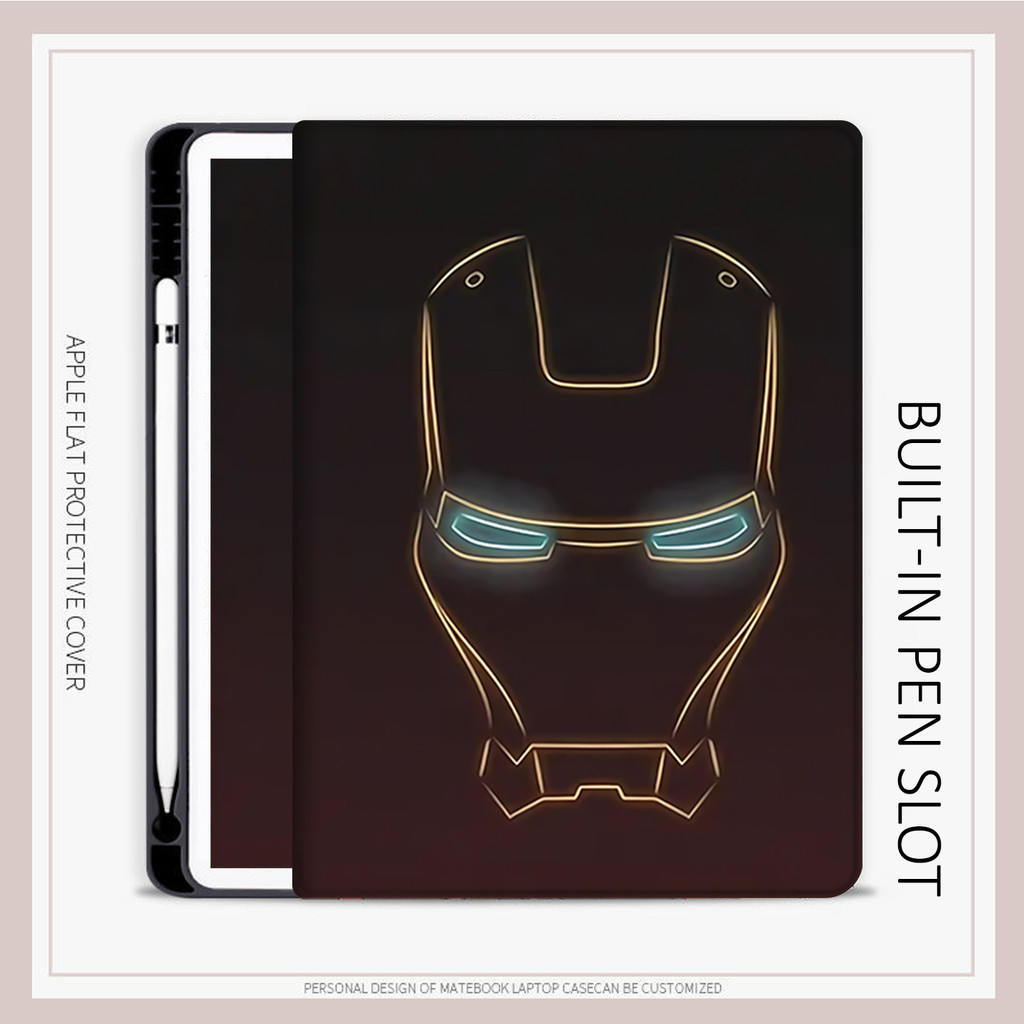เคส Iron Man สําหรับ A16 air M3 M5 air4/5/6 air7 10.2 gen7/8/9 mini4/5/6/7 8 marvel iPad ใหม่ pro11 