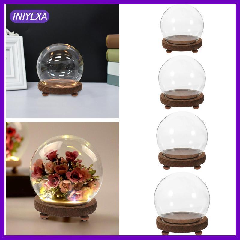 [Iniyexa] Dome Glass Display Case Empty Glass Dome Micro Landscape DIY Plant Flower