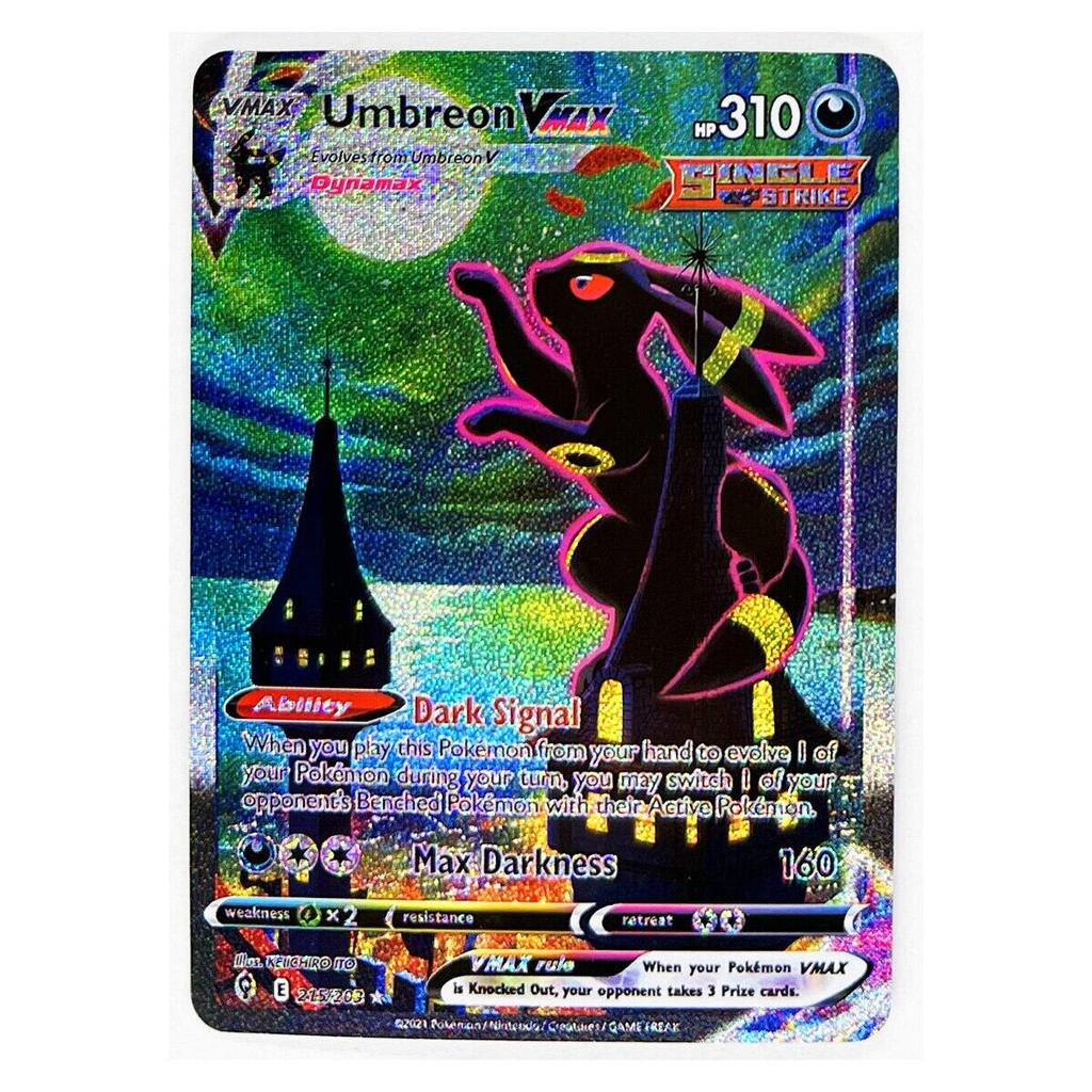 Pokemon Vmax Charizard Rayquaza Umbreon ของเล่นงานอดิเรกงานอดิเรกของสะสมคอลเลกชันเกมอะนิเมะการ์ด