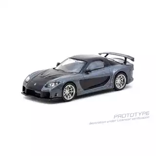 Tarmac Works 1:64 GLOBAL64 Mazda RX-7 VeilSide Fortune7 Grey metallic / Black T64G-075-GY