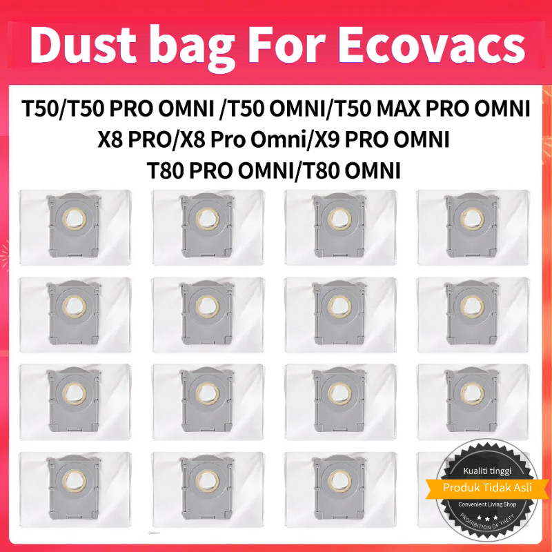 ถุงเก็บฝุ่นสําหรับ Ecovacs Deebot T50 Pro Omni/T50 Omni/T50 MAX PRO OMNI/X8 Pro Omni/T80 OMNI/X9 PRO