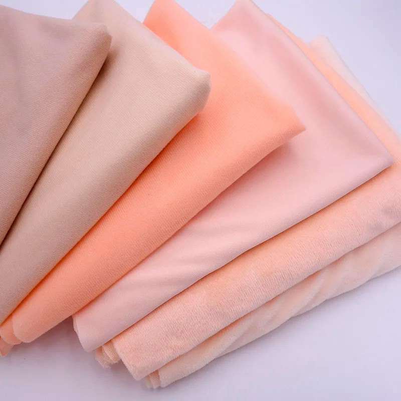 150CM/59" Wide Plush Fabric Skin Fleece Fabric for Doll Sewing Patchwork Quilting Flesh Tissue Doll 