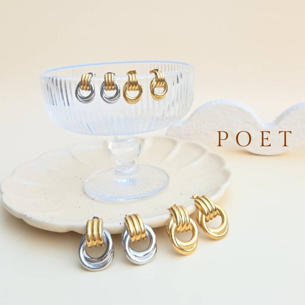 WELRY.acc พร้อมส่ง ต่างหูคลาสิค รุ่น Poet