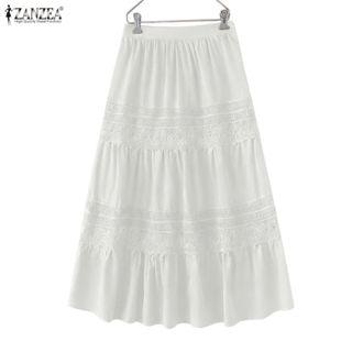 กระโปรงผู้หญิงลายพิมพ์ลูกไม้ ZANZEA พิมพ์ปักงานฝีมือ ทรงเอ ข…