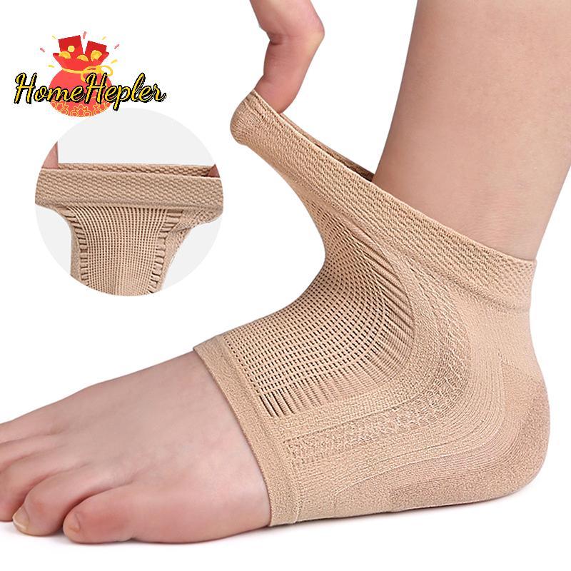 HomeHepler 1 คู่เจลซิลิโคน Heel Protector Sleeve Heel Pads Heel Cups Plantar Fasciitis Support Feet 