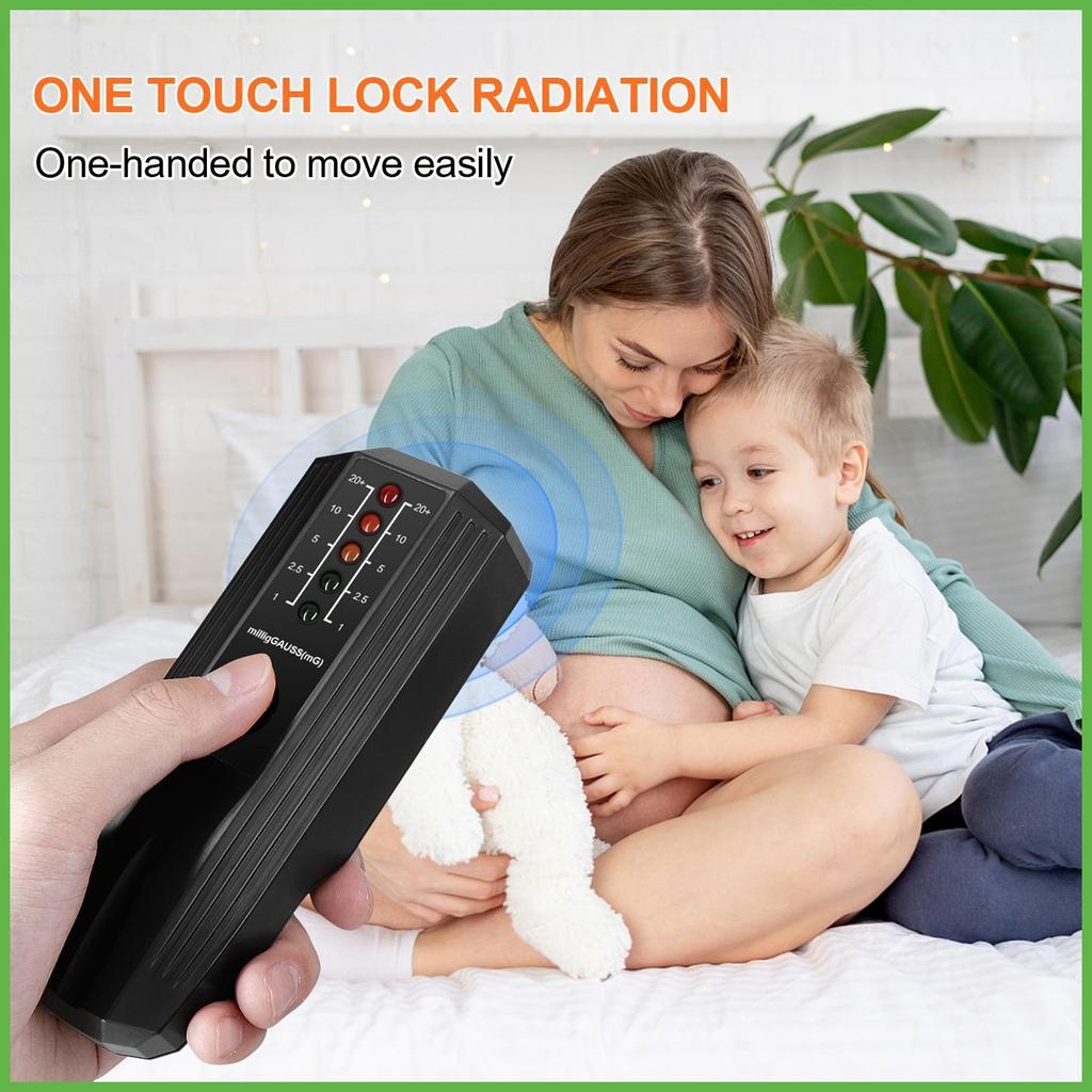 EMF เครื่องตรวจจับดิจิตอลแม่เหล็กไฟฟ้าเครื่องตรวจจับรังสีเครื่องทดสอบมือถือดิจิตอล LCD EMF Reader สํ