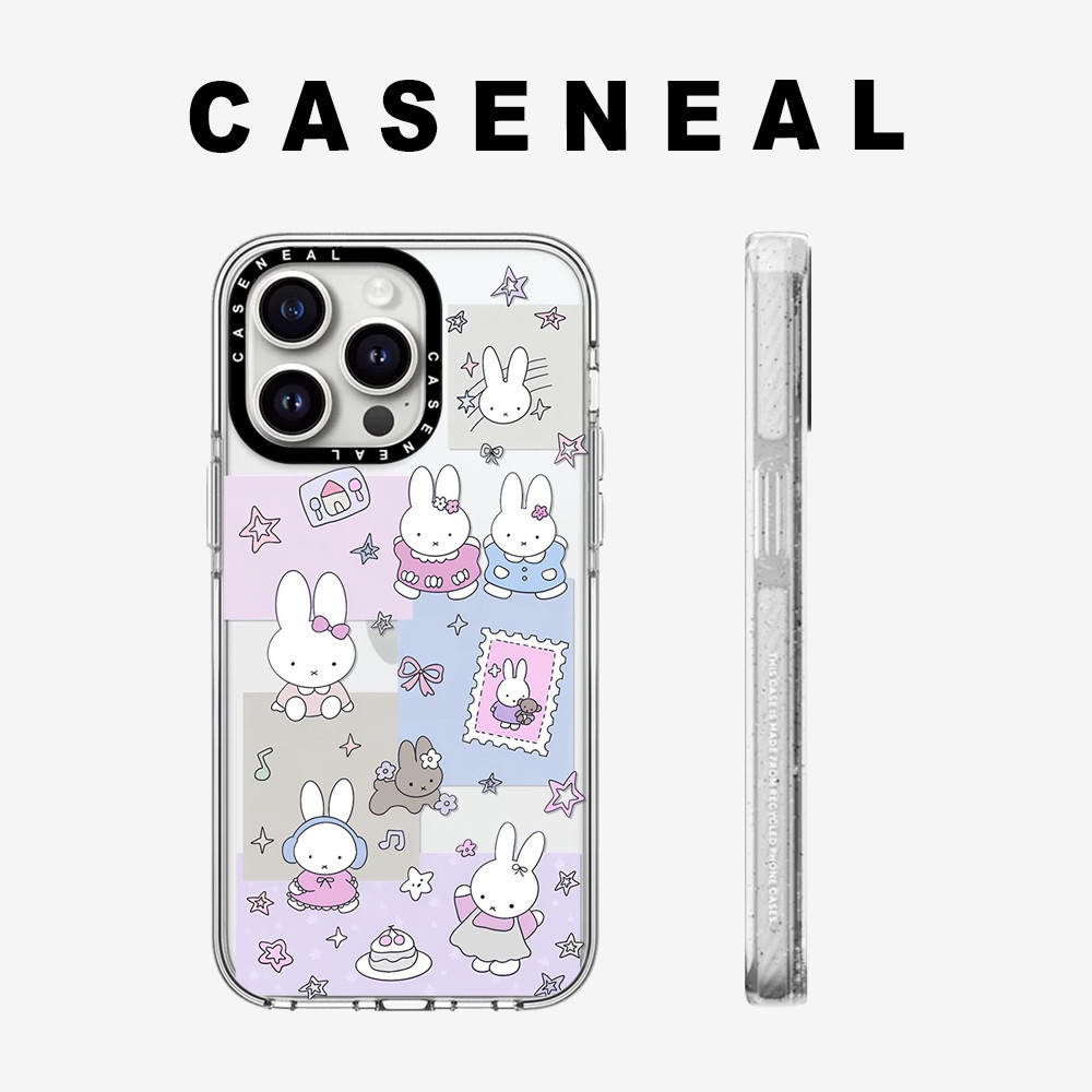 Drop proof โปร่งใส CASENEAL เคสโทรศัพท์ใสสําหรับ iPhone 17ProMax 17pro 17 16promax 16 15promax 14promax 13promax น่ารัก Miffy เคสแข็งอะคริลิค iPhone 13 กรณีคุณภาพสูง