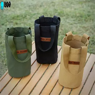 ผ้าใบที่วางแก้วกระเป๋าแบบพกพา Tote สําหรับกระติกน้ําร้อนขวดน้ําร่ม Universal อุปกรณ์เสริมกลางแจ้ง