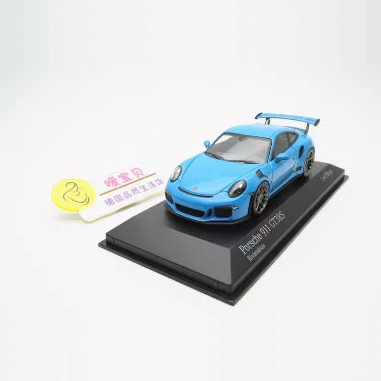 [คลังสินค้าพร้อม] Porsche 911 GT3 RS Blue 1/43 Mini Cut 991 2014 รุ่นโลหะ Porsche Mini Cut ผลิต Pors