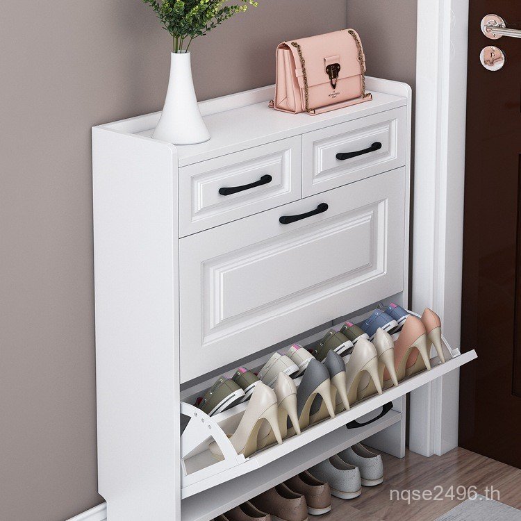 Doorway ตู้รองเท้าที่ทันสมัยในครัวเรือน Simple w & ตู้ประหยัด 17 ซม. แคบเก็บรองเท้าขนาดเล็ก Apartmen