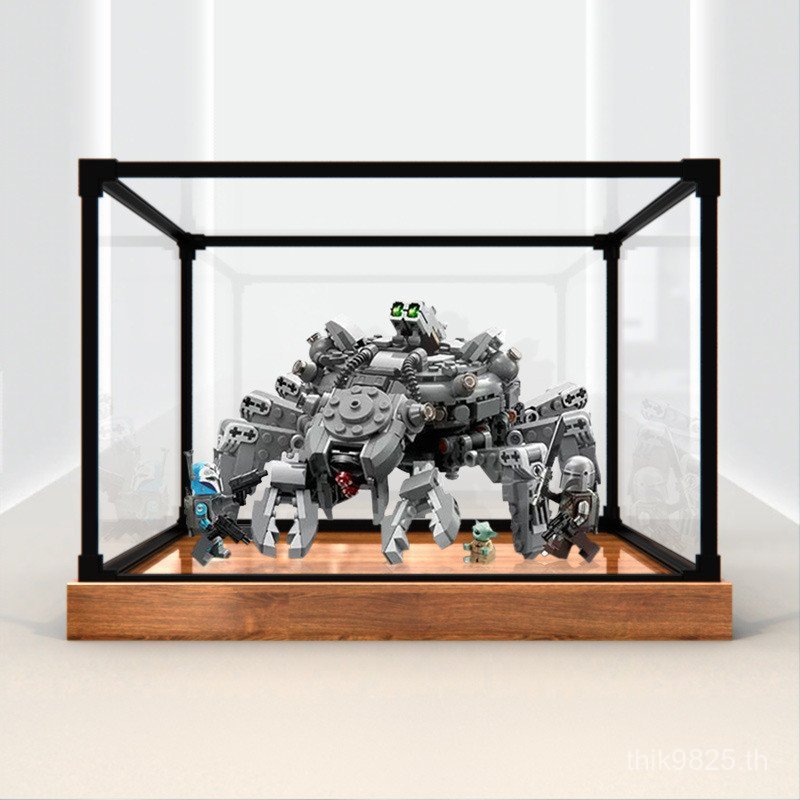 โปร่งใสโปร่งใส75361กล่องปกแมงมุมป้องกันฝุ่นกล่องเก็บรูปเหมาะสําหรับอะคริลิครุ่นถังเพลงแสดงสูง ทีเอฟค