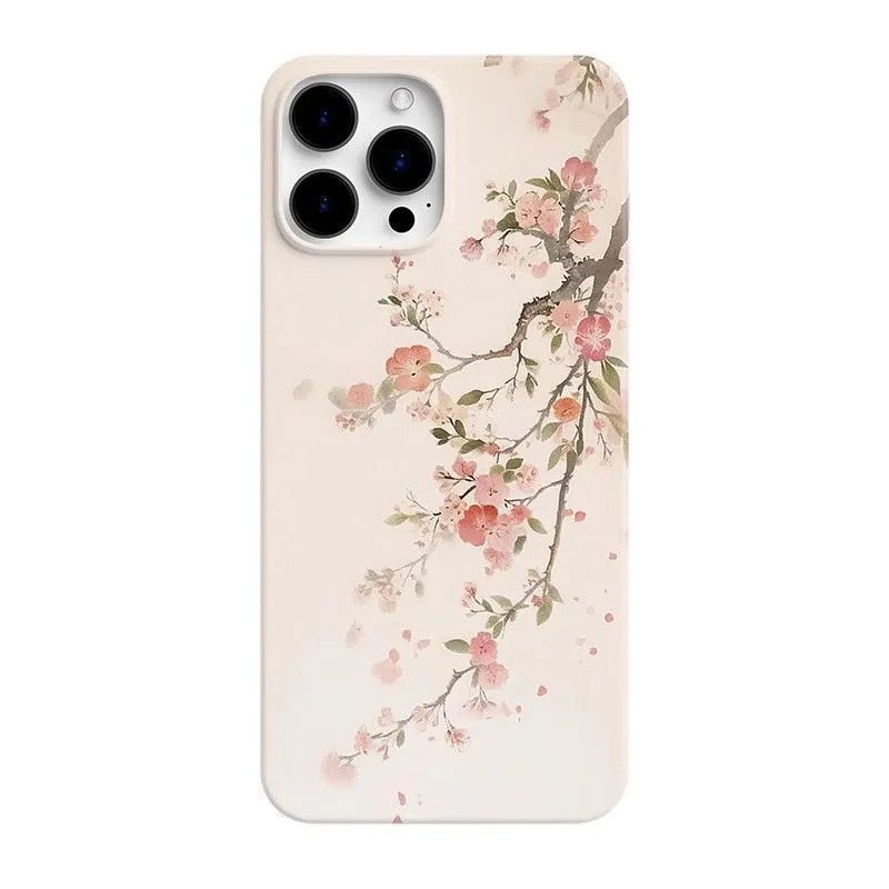 ไม่รวมปุ่มพลาสติก Hard Case เคสโทรศัพท์ Anti-Fingerprint สไตล์จีน ins สาขา Plum Blossom เหมาะสําหรับ