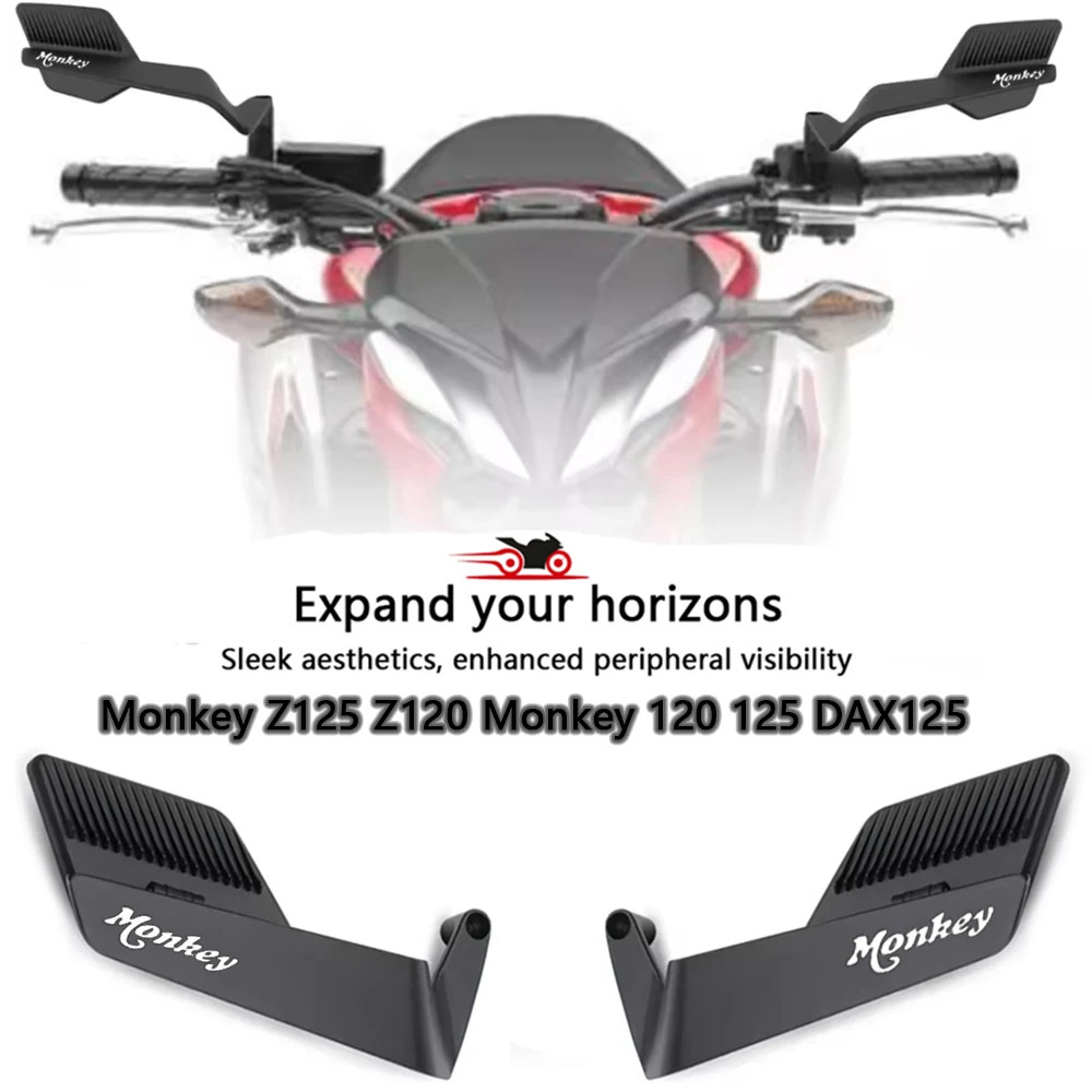 สําหรับHonda Monkey Z125 Z120 Monkey120 Z 120 125 DAX125 อลูมิเนียมกรอบรถจักรยานยนต์คงที่Wind Wingกร