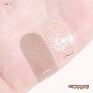 Bbia Last Contour Stick 2.4g #01 Warm Detail เปีย คอนทัวร์และไฮไลท์สติ๊ก 2in1.
