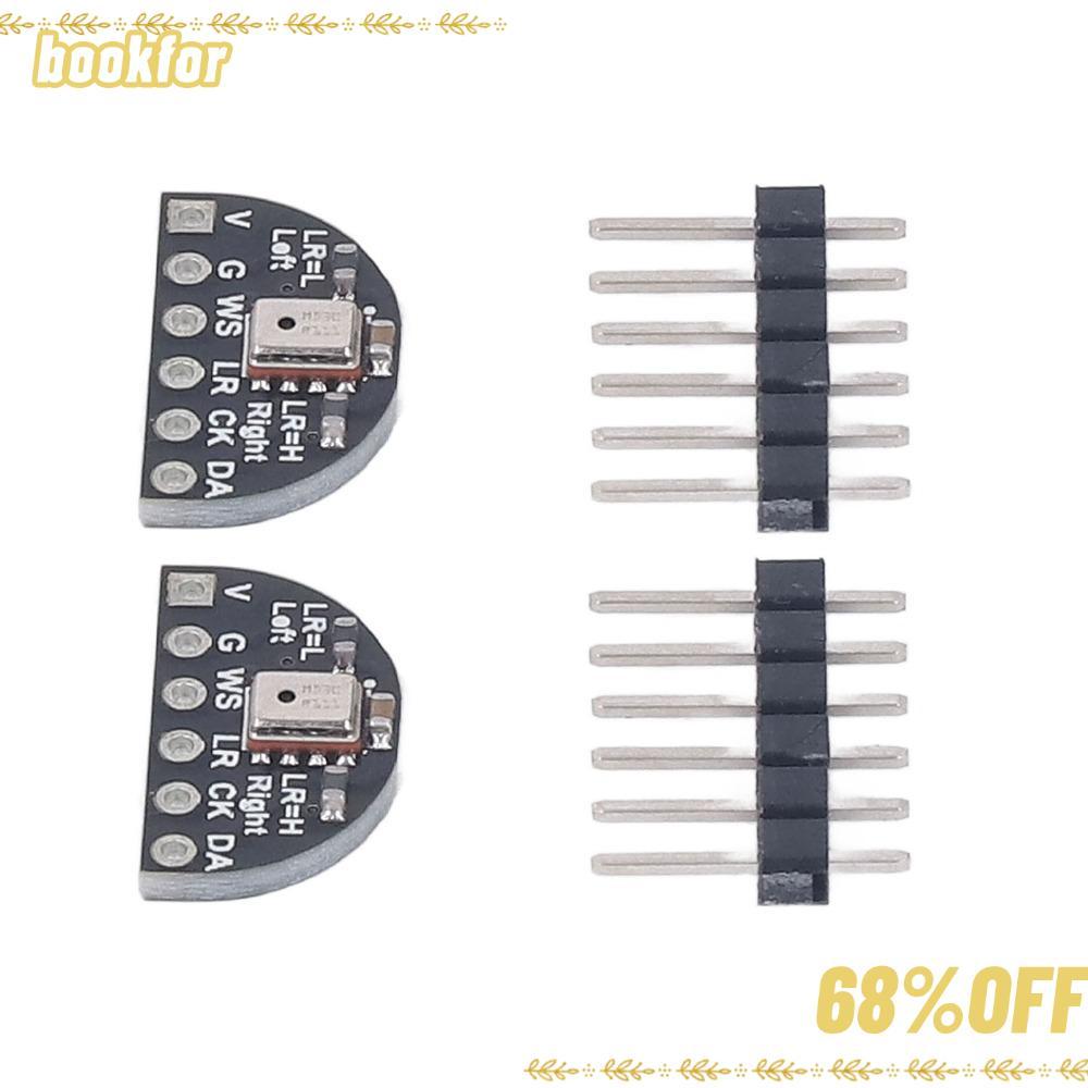BOOKFOR 2 ชุด I2S โมดูลไมโครโฟน, ความไวสูง I2S อินเทอร์เฟซไมโครโฟนโมดูล, MEMS MSM261S4030H0 ต่ําเสีย