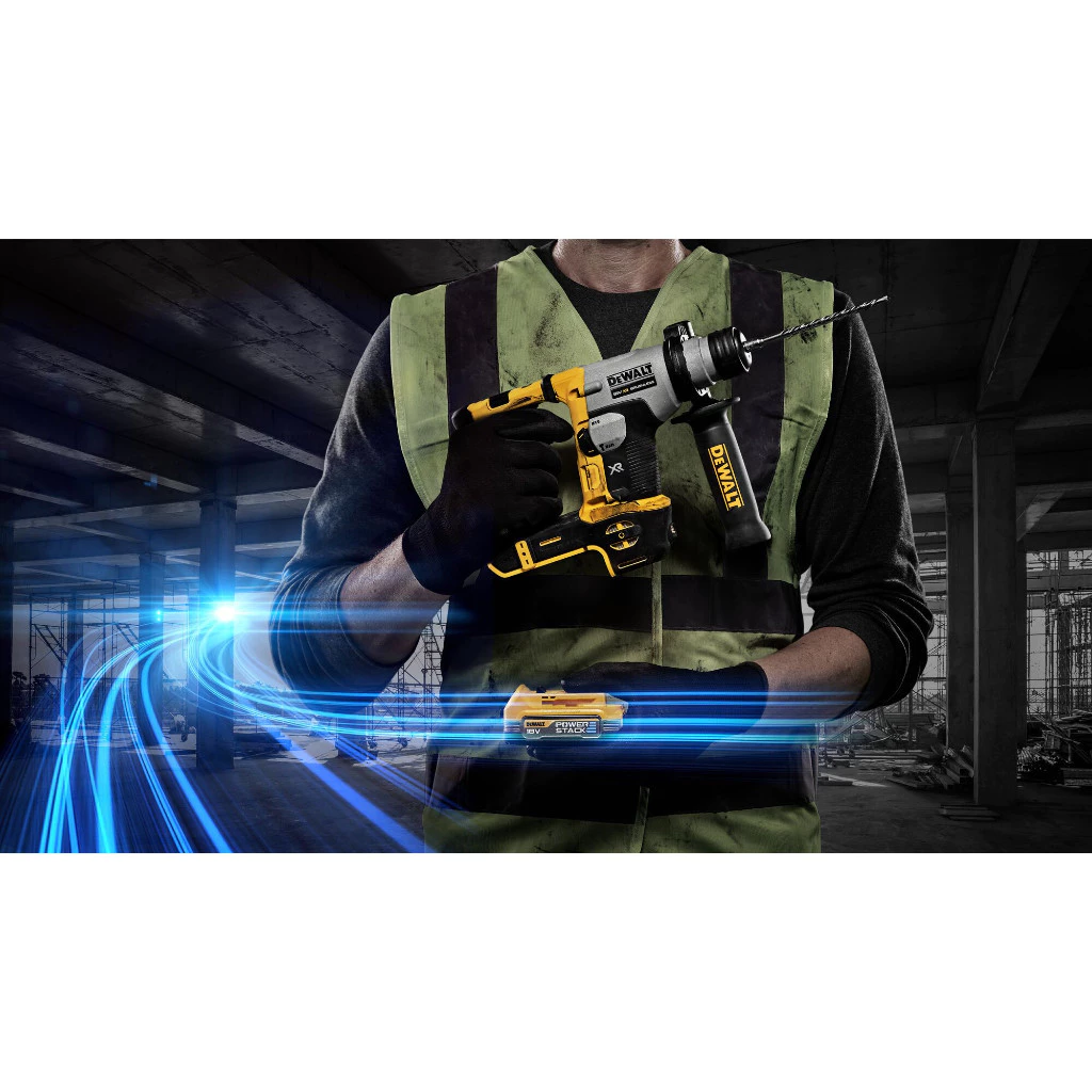 DEWALT สว่านโรตารี่ไร้สาย DCH172E1T-B1 SDS-Plus 16มม. พร้อมแบตเตอรี่ Powerstack thumbnail 4