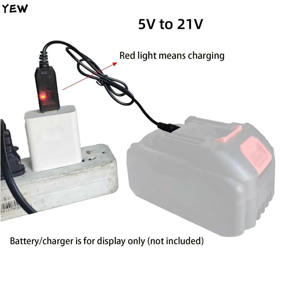 YEW 5V To 21V Boost Cable, DC Interface Dedicated 21V Battery Charger, อะแดปเตอร์ USB Boost Conversi