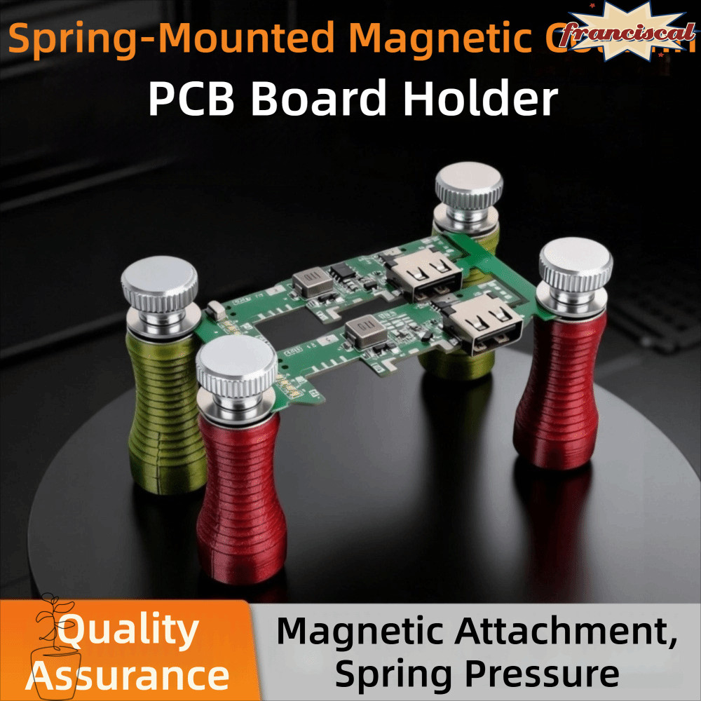 FRANCISCAL 1/2/4 ชิ้น PCB Holder Bits Set, Spring-Loaed Magnetic PCB Clamp เครื่องมือ, เสายึดเสาคาร์