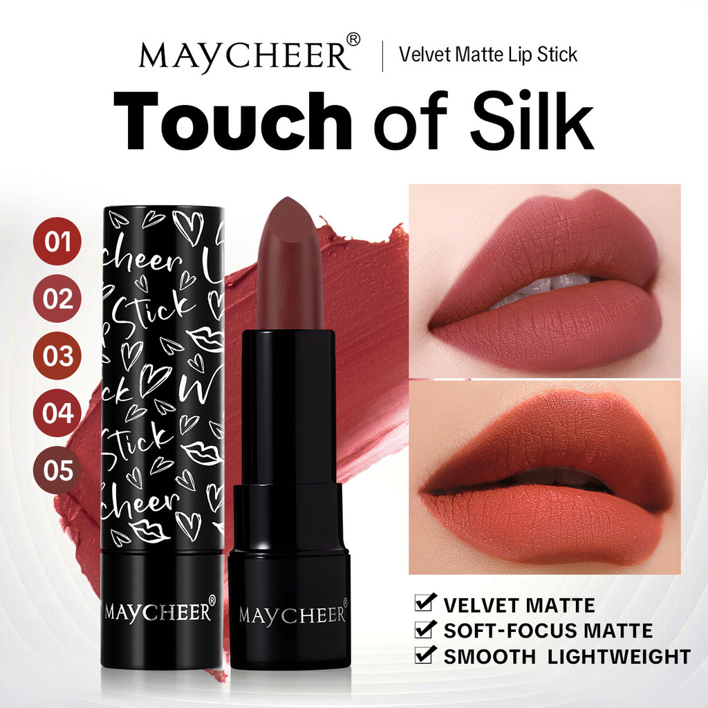 MAYCHEER MAY Soft Mist Matte Lipstick ลิปสติกให้ความชุ่มชื้นหญิง Moisturizing Moisturizing ผู้ผลิต Y