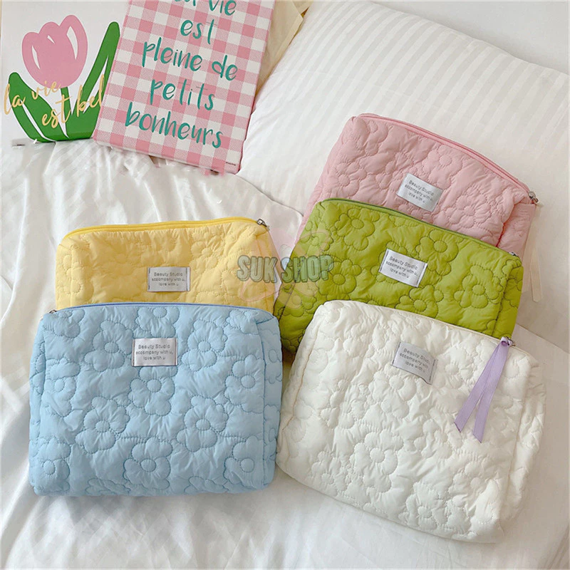 กระเป๋าเครื่องสำอางค์สีแคนดี้ กระเป๋าจัดระเบียบ มี 2 ขนาดให้เลือก สีแคนดี้ จุของได้เยอะ แบบพกพา