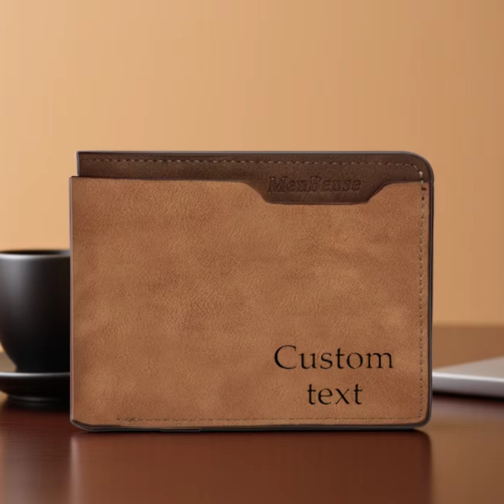 Personalized High End Men's Wallet Frosted Leather Light Luxury Casual Fashion Postcard Credit Card 