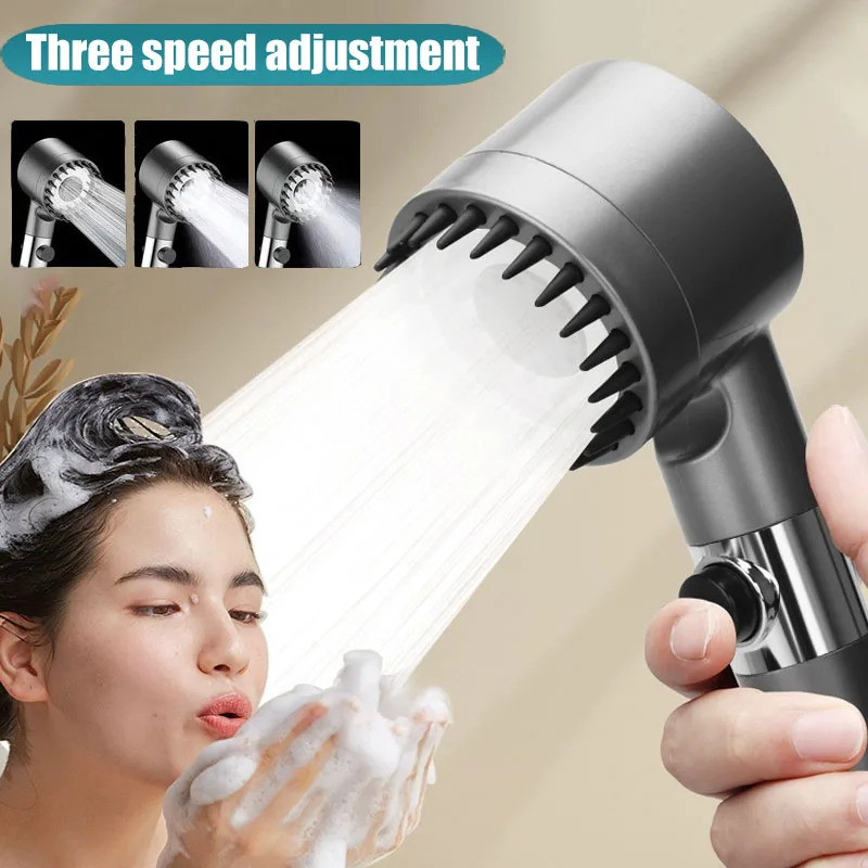 Shower for Bathroom Accessories Three Level Adjustment Showerhead Pressurization Head Massage Knobs Filter Set Showers P