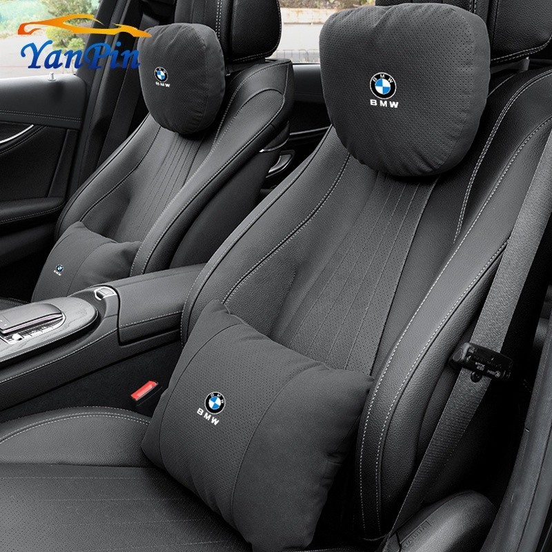 สําหรับ BMW รถ Suede คอป้องกันหมอนเอวหมอน Perforated Breathable Biological กํามะหยี่ผ้าฝ้าย Core F30