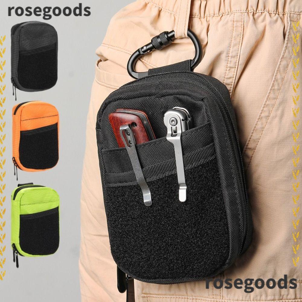 ROSEGOODS EDC กระเป๋าจัดระเบียบ, กระเป๋าเก็บเครื่องมือขนาดเล็กมัลติฟังก์ชั่น, แบบพกพาเครื่องมือซิปยู