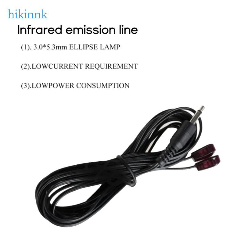 HIKI 3 5 มม.Dual IR สายอินฟราเรดสําหรับ Extender Repeater ระบบ IR Receiver