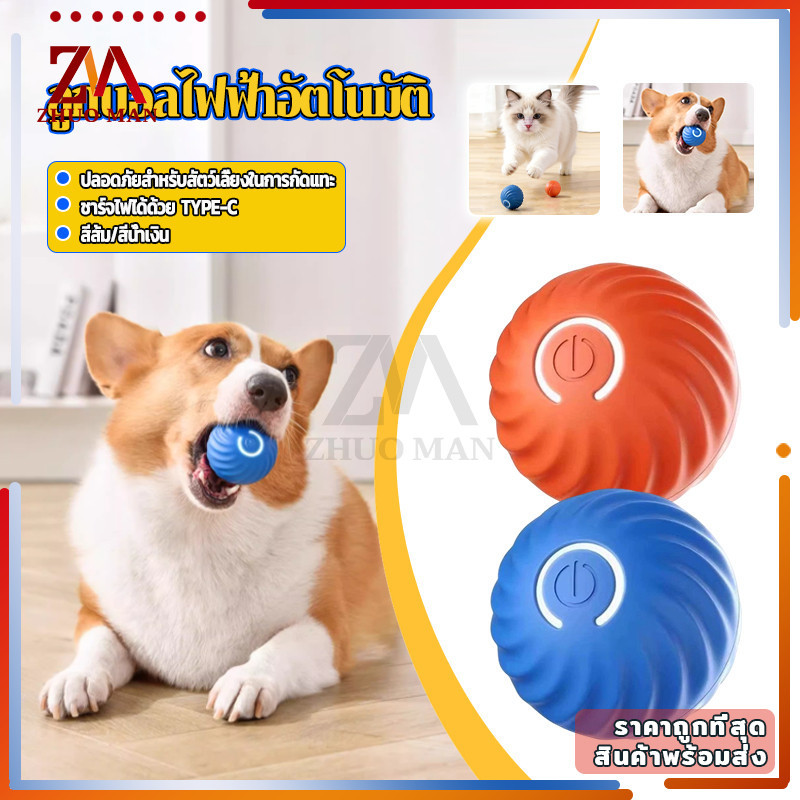 ลูกบอลสำหรับสัตว์เลี้ยง ของเล่นสําหรับสัตว์เลี้ยง ลูกบอลแมว ของเล่นสัตว์เลี้ยง แบบโต้ตอบอัตโนมัติรองรับการชาร์จแบบType-C