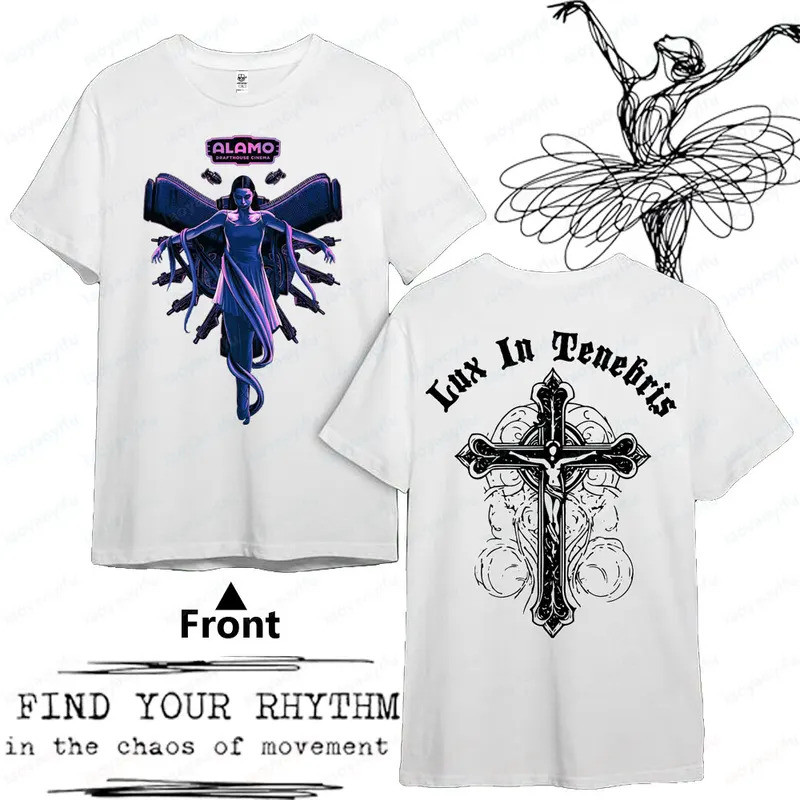 Ballerina จากโลก John Wick ภาพยนตร์ล่าสุด TShirt สําหรับแฟนภาพยนตร์ผู้ชายผู้หญิงแฟชั่นลําลอง Crewnec