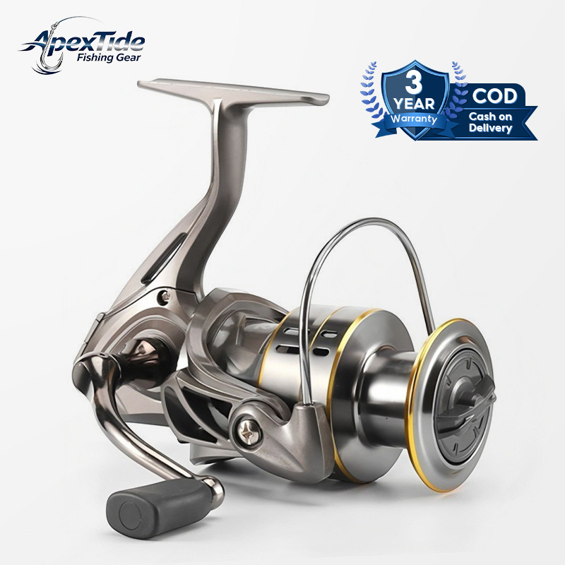 APEXTIDE รอกตกปลา รุ่น LC รอกสปินนิ่ง รอกจิ๊กกิ้งโลหะ รอกแคสติ้ง ราคาถูก แรงเบรก12BB ลากสูงสุด 30 กก. ตลับลูกปืนปลาคาร์ป