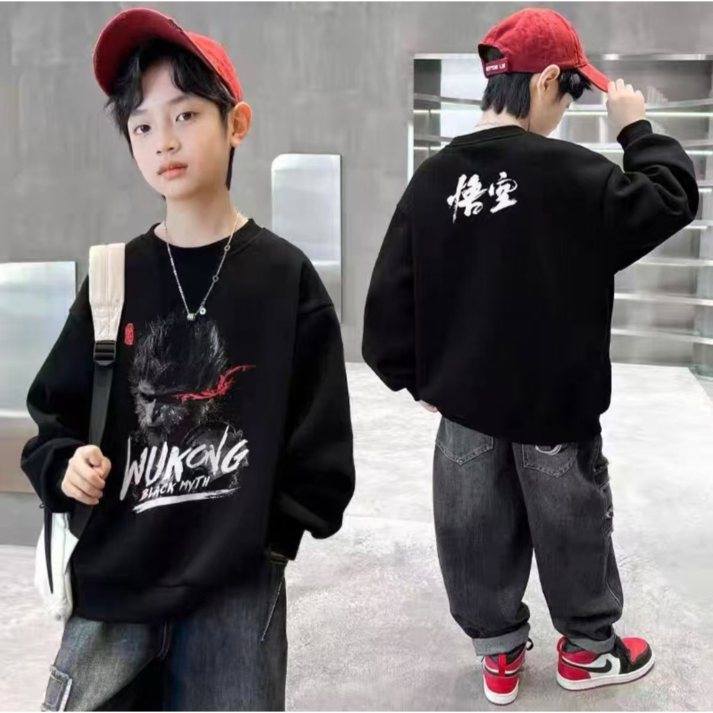 COD (Ho Chi Minh)DREAMY BABY เสื้อสเวตเตอร์แฟชั่นทรงหลวมสําหรับเด็กผู้ชายเหมาะสําหรับขนาด 110-160,จั