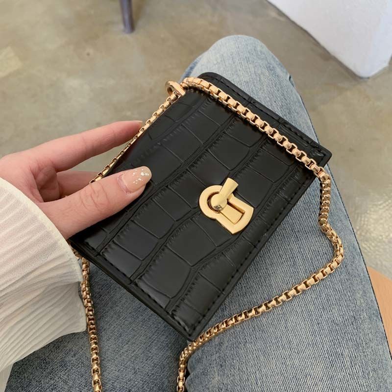 OD8 Mini Bag กระเป๋าถือใหม่ 2020 Pure Color บุคลิกภาพกระเป๋าสี่เหลี่ยมเล็ก Casual Simple Chain ไหล่ 
