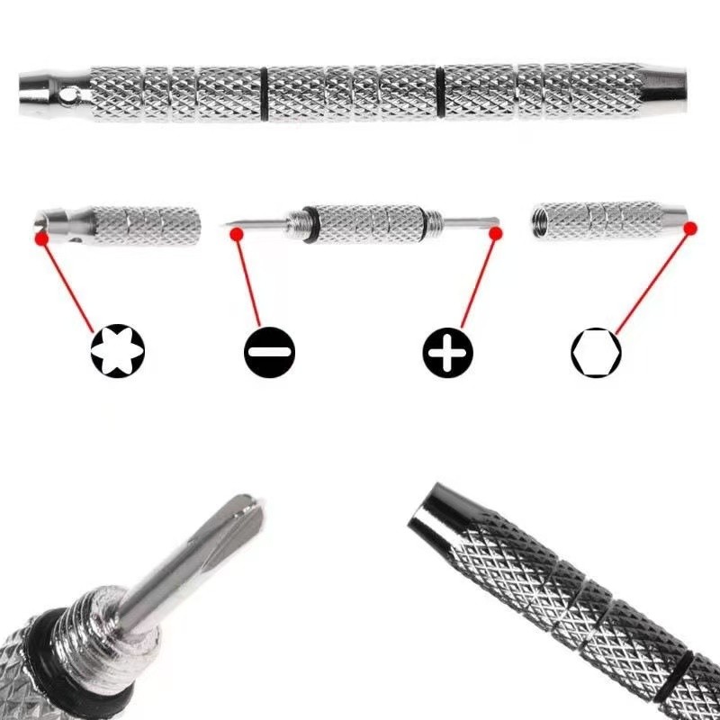 1/5pcs Precision เครื่องมือขายร้อน Four-in-One สกรู Repairer แว่นตานาฬิกาโทรศัพท์มือถือ Universal แบบพกพา Multi-Function สกรู